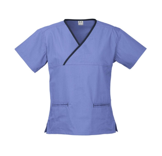 Picture of Biz Collection, Contrast Ladies Crossover Scrubs Top